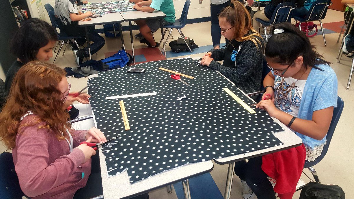 CluteInteract's tweet photo. We are making blankets for bingo night at the nursing home. We cant wait to meet everyone!
#bisdpride https://t.co/1uFL6rRrwk