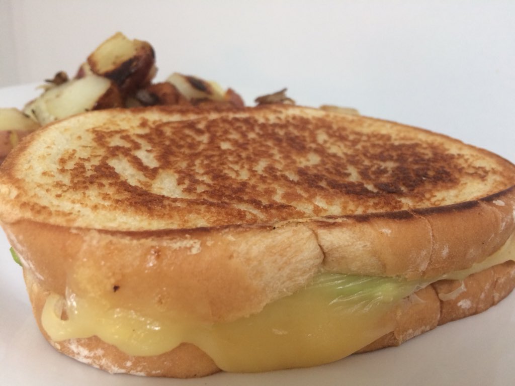 We’re observing #GrilledCheeseSandwichDay in style with Havarti 🧀, avocado 🥑 and a fried egg 🍳 on Sara Lee Artesano bread. 🍞  #FoodieScore