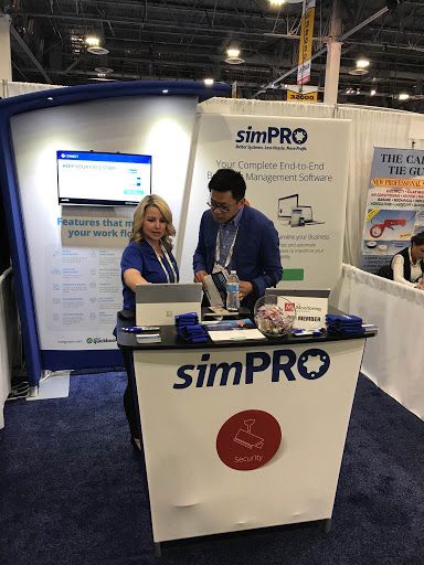 simprosoftware's tweet photo. Day 2 of ISC West -- What a great show so far! We've been so busy and loving it! Don't forget to stop by our booth! #34050 #ISCwest #simPROus #booth34050 #securityshow #LasVegas #security https://t.co/WIHlqKGwDC