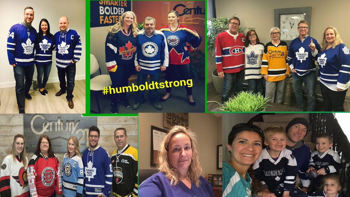 Century21BJRoth's tweet photo. Our thoughts are with the family, friends, and the Humboldt team.  We want to recognize our  #C21 family for being part of #JerseyDay https://t.co/VgzYcEbUa2