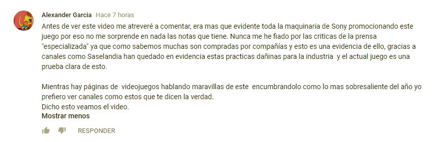 #FalaciasGamer da lo mismo lo que diga sasel, no afecta a la comunidad es solo su opinion.