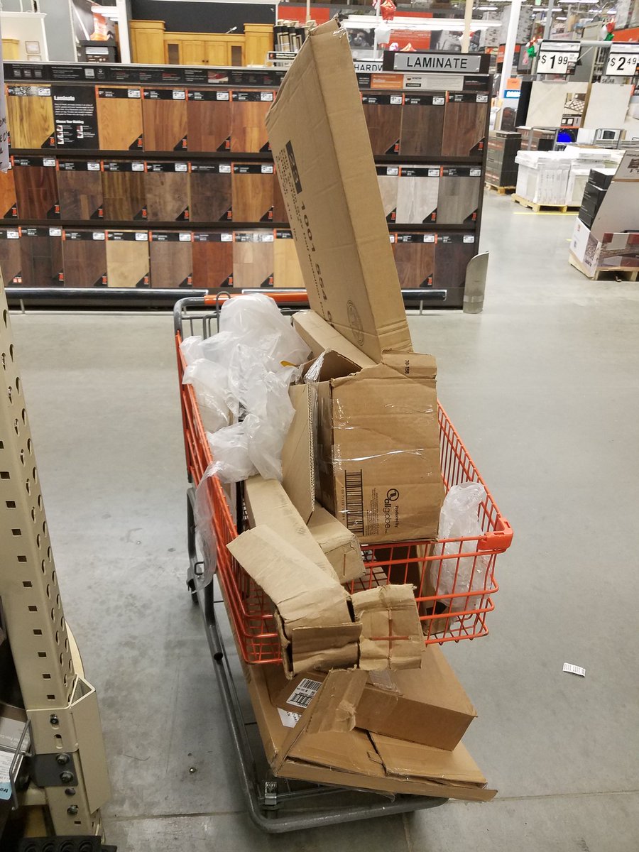 Working hard in the early morning of d23 at store 6538. #cardboardchallenge <a href="/jermeybotkin/">Jermey Botkin</a> <a href="/melaniepayneTHD/">Melanie Payne</a>