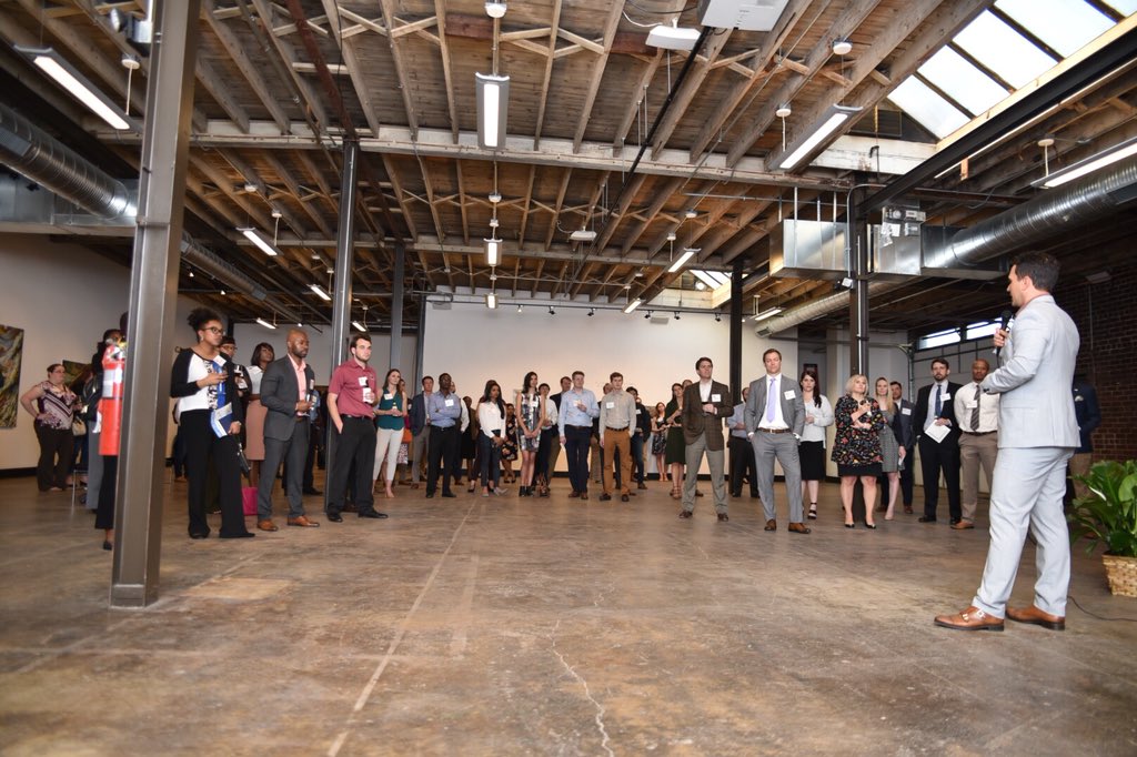 UWGreaterCLT's tweet photo. Who will you unite with to make a change in Charlotte? This was one of many questions speaker Jon Davis with @IntentionalLdr asked our group of young leaders. #youngleadersclt https://t.co/50ui6MqD99