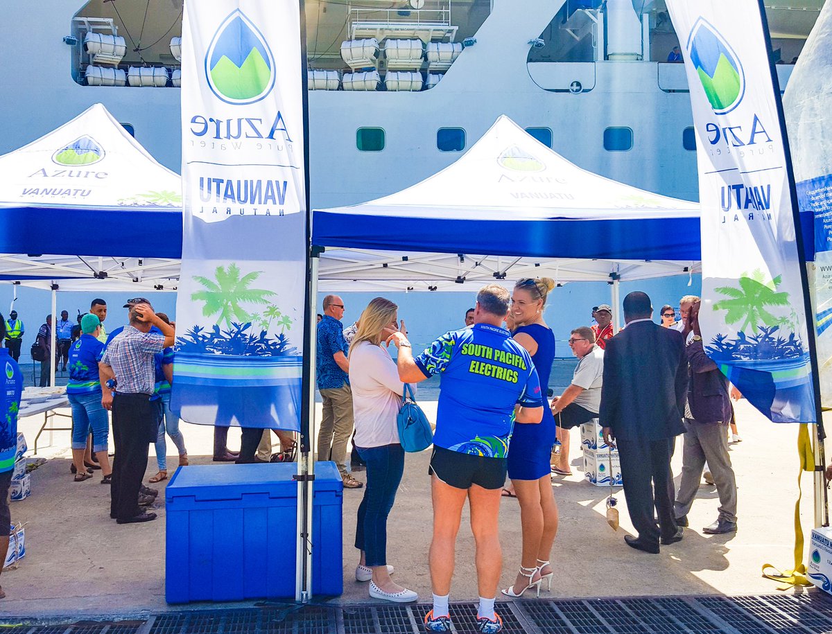 AliaunePhilip's tweet photo. Great news for Vanuatu's economy; and congratulations to #AzurePureWater with signing partnership with #CarnivalsAustralia now Azure is supplying Bottled water to #PacificDawn and #PacificJewele. https://t.co/pZ0OHWHGHR