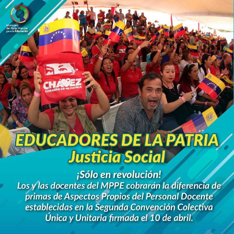 mineducacion_ve's tweet photo. ESTE VIERNES #13Abr | Los docentes jubilados y pensionados del @MPPEDUCACION cobrarán la diferencia por el incremento de 100% sobre su asignación mensual, como lo establece la Segunda Convención Colectiva ¡Protección para nuestros adultos mayores! @NicolasMaduro @JauaMiranda https://t.co/bPhiQAqTzm