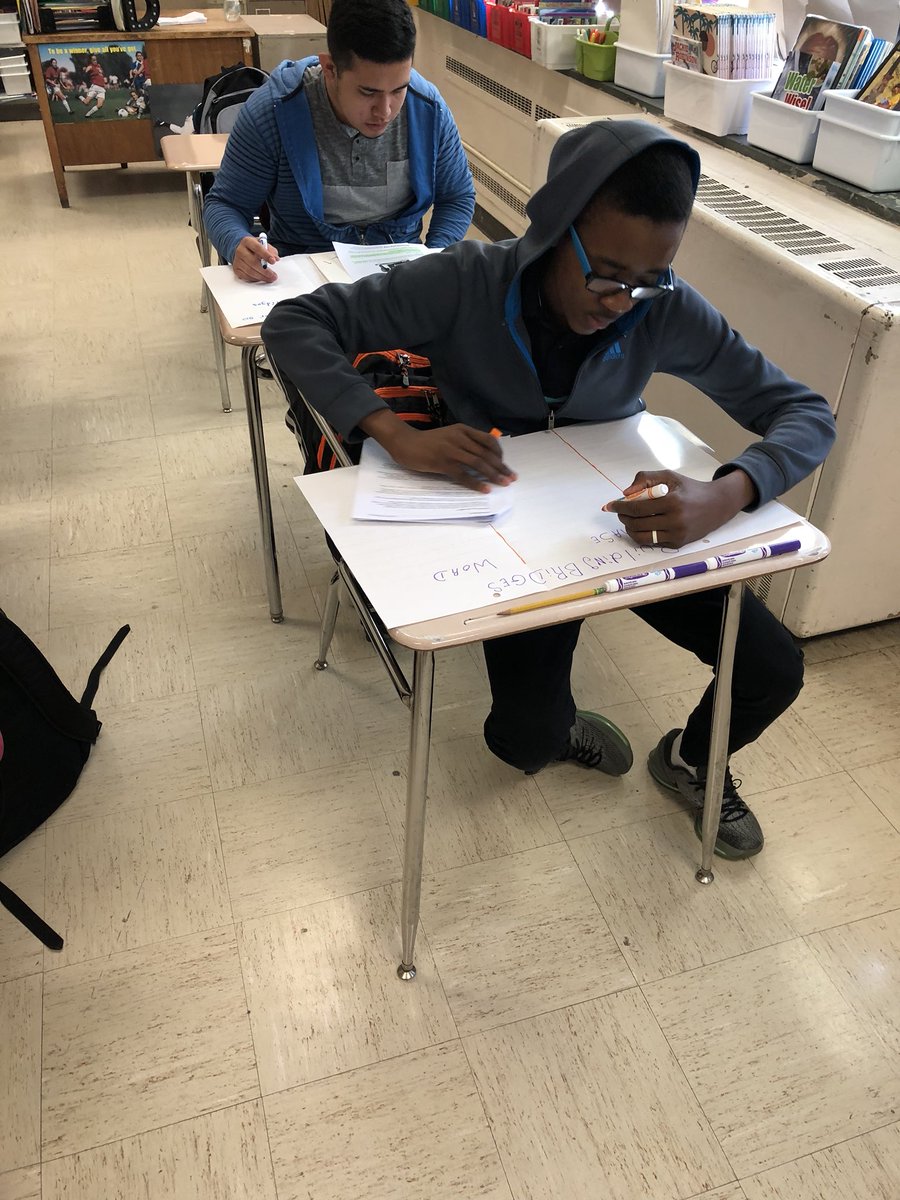 ValenciaM's tweet image. Students create their Sentence-Phrase-Word charts to present and show their reading comprehension! #thinkingroutine @WH_ENL