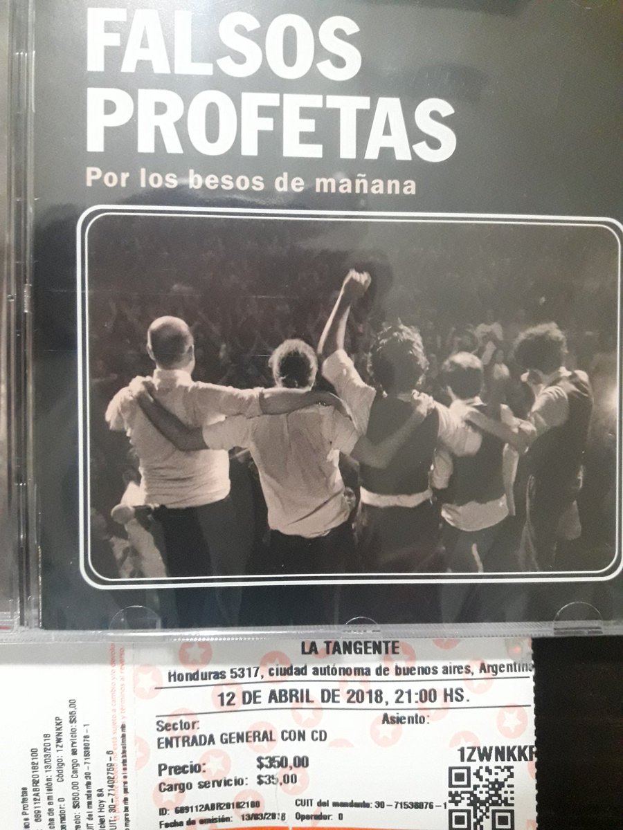 galeiva73's tweet photo. La banda que musicaliza mi vida @falsosprofetas 
Felicidad absoluta de verlos otra vez https://t.co/NAeU5WJPHP
