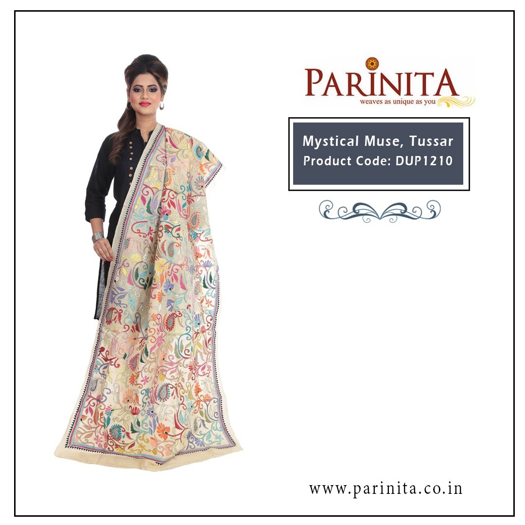 Kantha dupattas on tussar silk
#parinita #dupattas #kanthaembroidery

To order it now: parinita.co.in/collections/du…