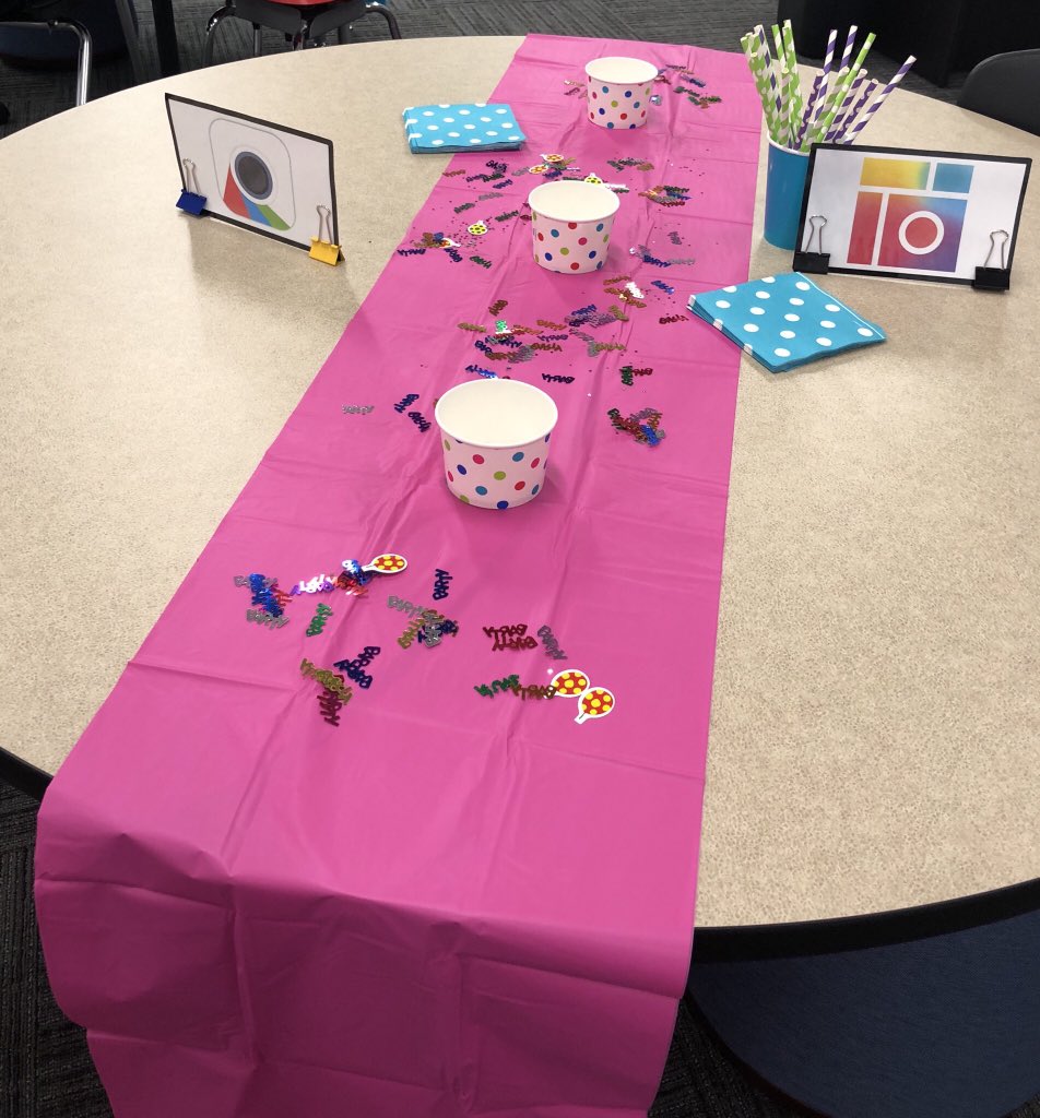 techamys's tweet photo. Excited 4 “Appy” Hour tomorrow on my campus!! Ts will start by learning how to use #booksnaps with all content areas, &amp; then mingle from table 2 table to try out different apps &amp; sites to create the snap. Huge shoutout to @RACzyz for inspiring me to transform PD on my campus!! https://t.co/EKCpljfBcI
