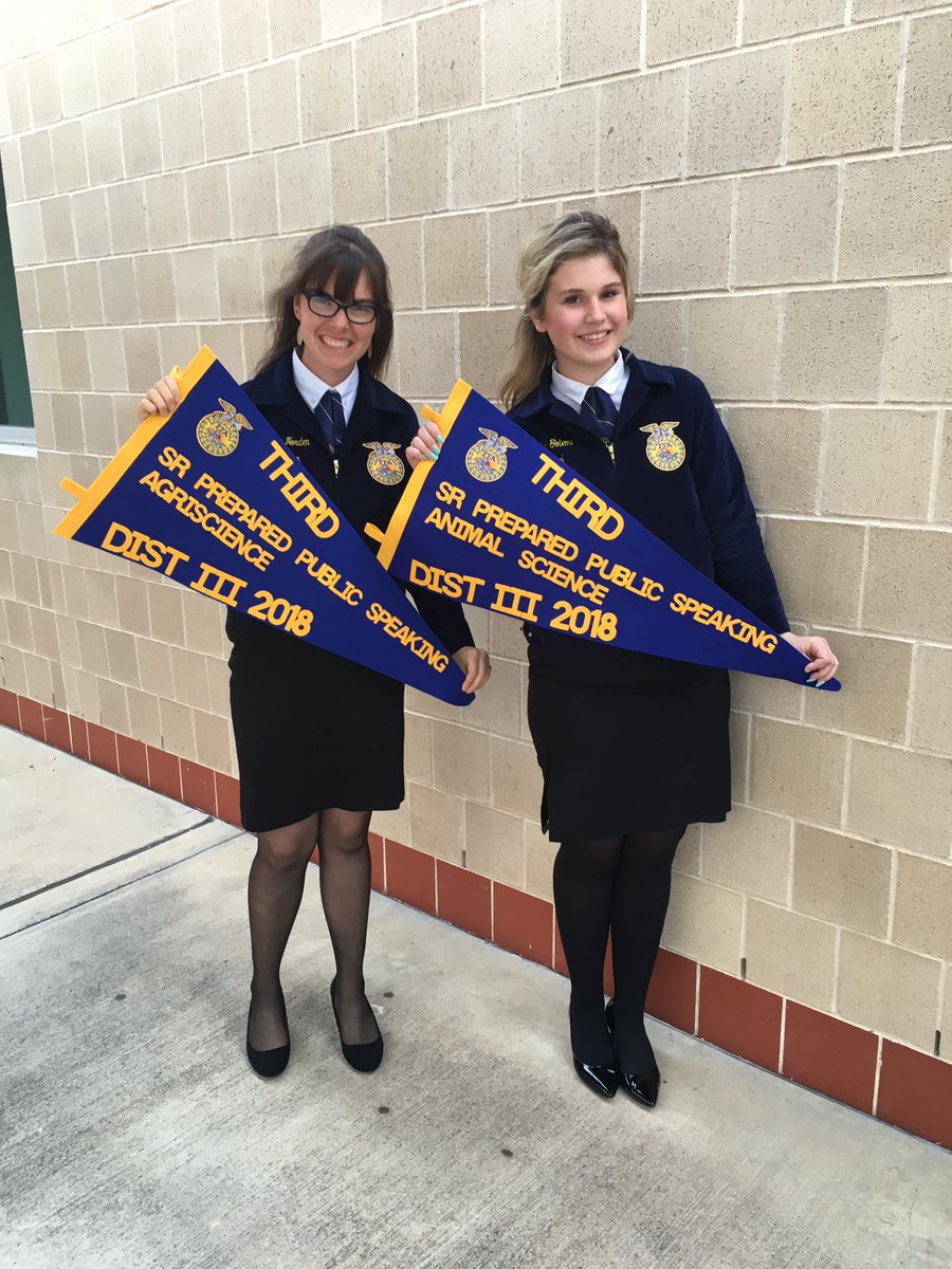 MrsKMarchant's tweet image. These girls faced some tough competition today at the D3 Speaking Contest. So proud of their hard work and commitment. We'll get 'em next year! 😉 @ClementsFFA
