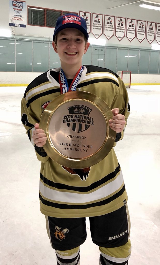 j_courtney24's tweet image. Congratulations to my youngest son Garrett and his 14u Maine Moose team for winning the 2018 USA Hockey Tier 2 National Championships. #rollmoose #nationalchamp