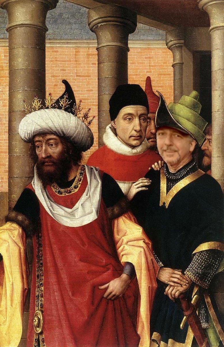 BigBohBigB's tweet photo. Back when I was into Devo!
#RogiervanderWeyden  #GroupofMen #TBT
#AreWeNotMen  #1460
#ArtHistorywithBoB #ArtHistory4Dummies https://t.co/sfL1ZPabQI