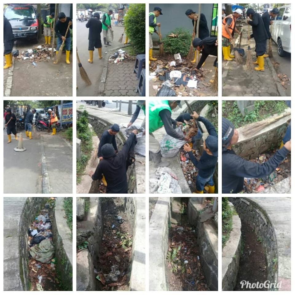 Giat sore gober Kel.Warung Muncang memelihara kebersihan sepanjang Jln.Soedirman tgl.12.04.2818 <a href="/KecBankul/">Kec. Bandung Kulon</a>