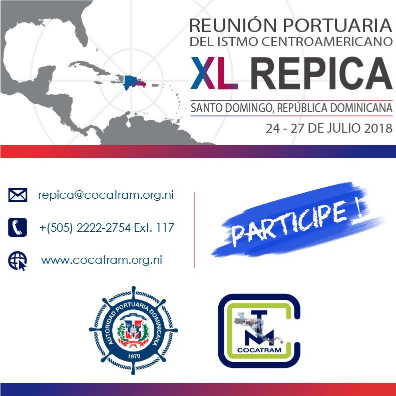 RT de @RutasMaritimas
Sea PATROCINADOR de la  más importante Reunión Portuaria de la Región. XL REPICA, República Dominicana goo.gl/sQBNM6