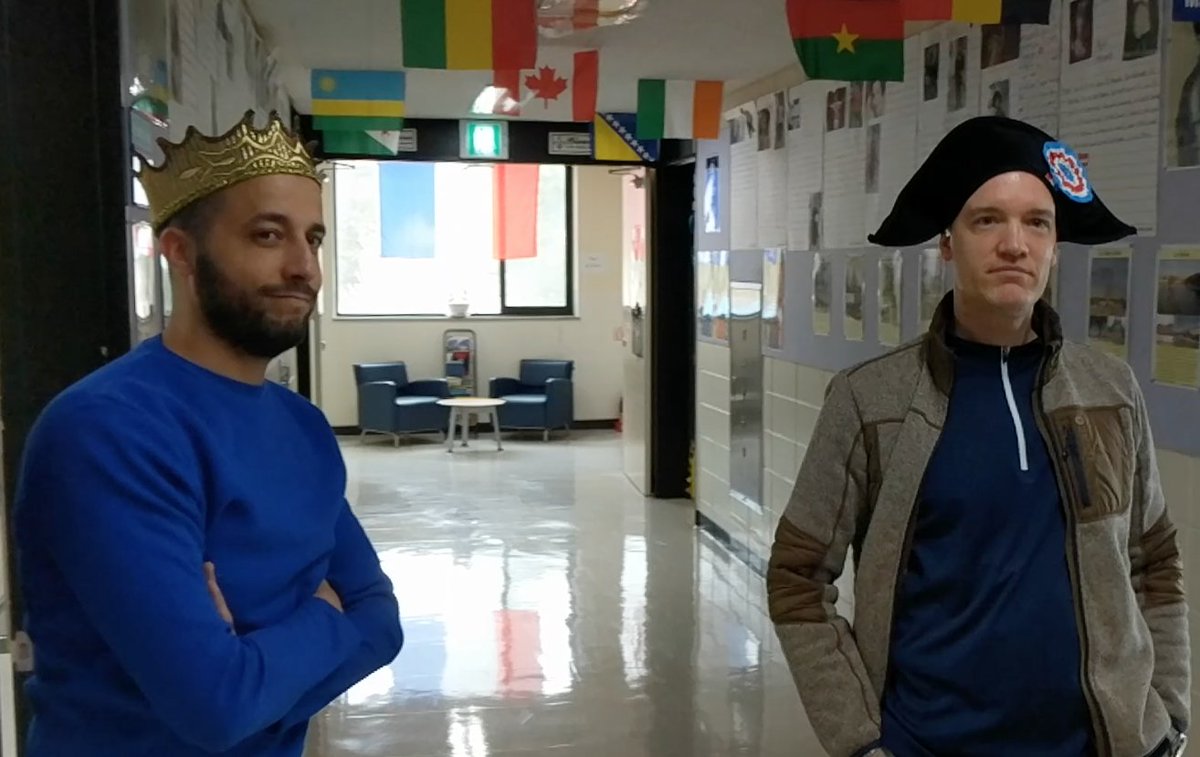 KISMrSmith's tweet photo. #CrazyHatDay brings joy to language teaching on 5th floor of G-Building #KISPride @thepoullard @aimkellar @quirin_michelle @moon_dog55 https://t.co/Q6LnvCV2LO