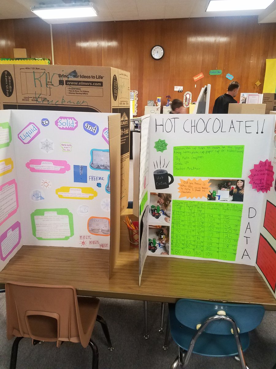 Mrs_Aker's tweet photo. So incredibly impressed with my students and their science fair projects! They worked so hard! #SGSBobcats #sciencefair2018 https://t.co/g70z3FW4iY