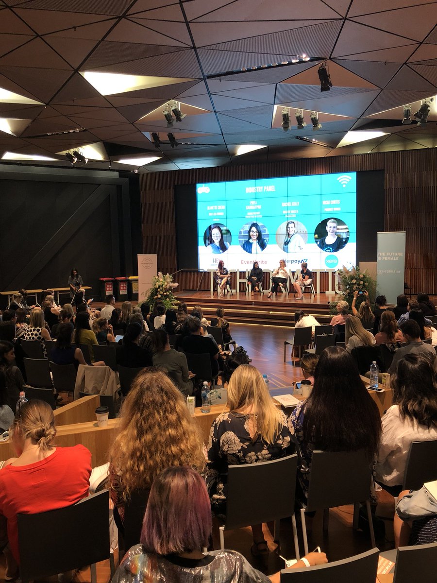 eventsbyexample's tweet image. The #techformation2018 industry panel is in action featuring ladies behind big tech players @AfterPayAU @EventbriteANZ and @Xero 💪🏼