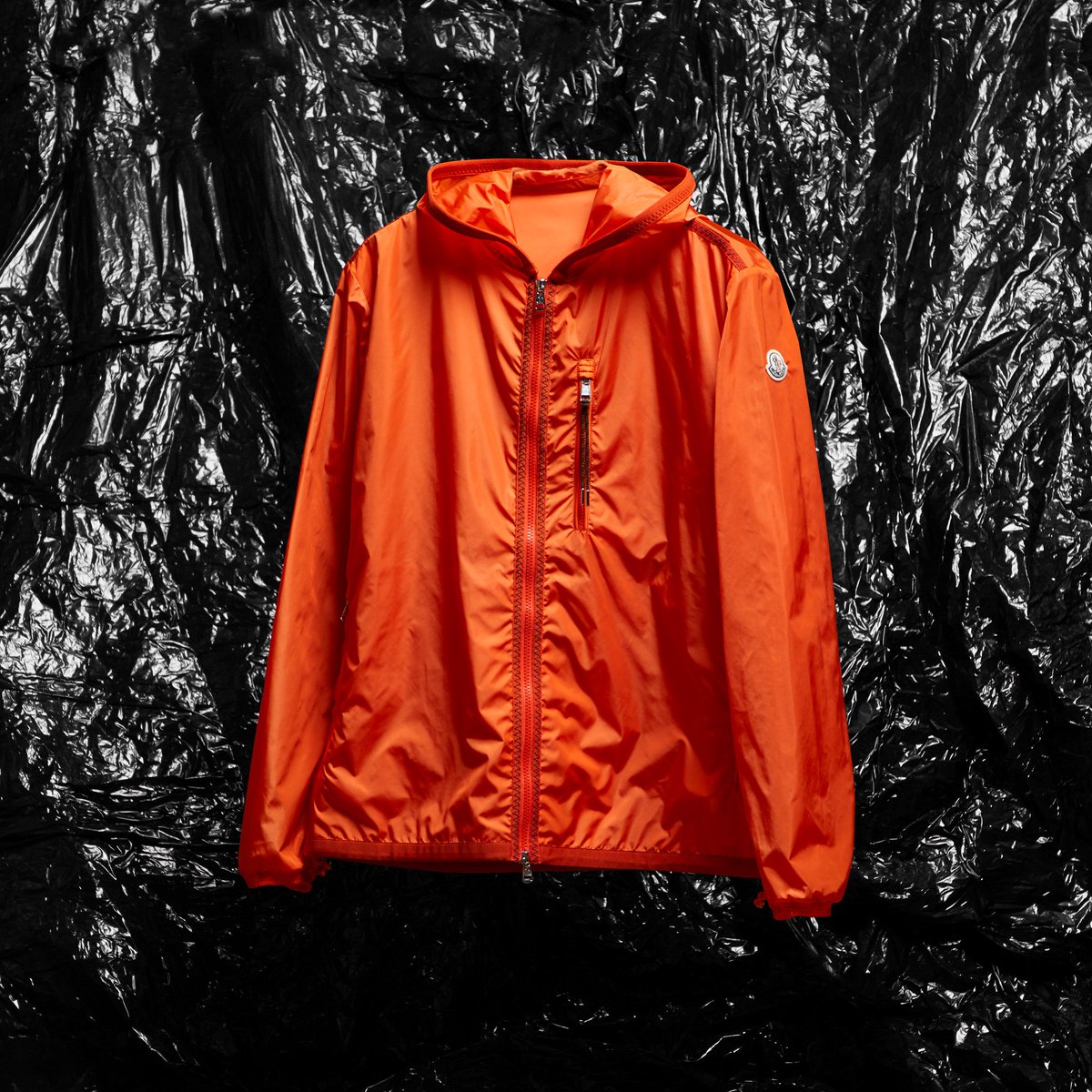 moncler orange windbreaker