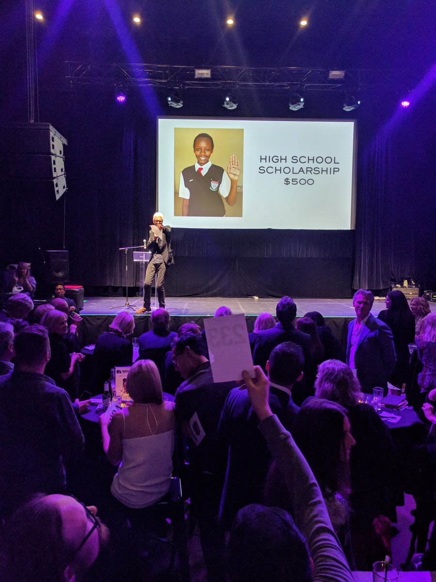 Live auction time at the @IWANT2BE fundraising event for #OneGirlCan