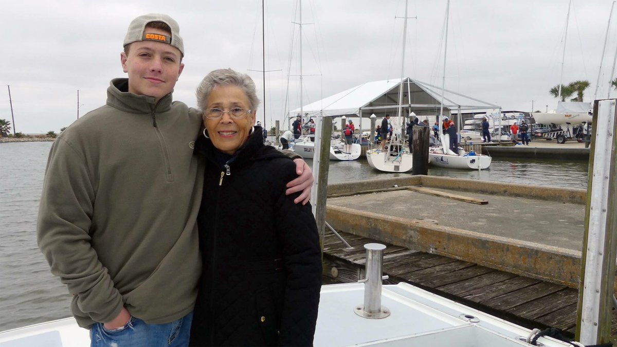 DoseOfTheCoast's tweet photo. Ms Nora and her grandson enjoying the Porsche of New Orleans Leukemia Cup Regatta at the Southern Yacht Club. #leukemia #survivor #cancersucks #sailing #doseofthecoast #family #Porsche @Porsche https://t.co/qFgkMS7XIc