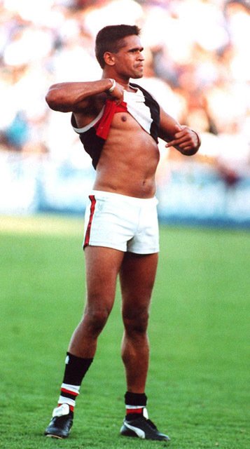 nma's tweet photo. #OnThisDay in 1993, Nicky Winmar’s stand against racial abuse opened the way to an #AFL code of conduct that was the first of its kind in Australia: https://t.co/5RhBsp8eUs #NMAmoments https://t.co/TEZ3CGAzzW