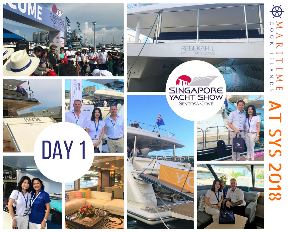mci_registry's tweet photo. Highlights from Day 1 at the @SingYachtShow #SYS2018 #cookislands #yachts https://t.co/5siPrf3Bh6