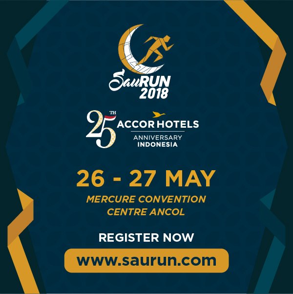 MercureKota's tweet photo. Have you ever wondered running through the city before you have a Sahur? We’re making it happen! Let’s join #SauRun, a unique midnight half-marathon that will be held in Mercure Convention Centre Ancol, 26 May at 21.00 WIB. Visit https://t.co/7p8Rv5FnOM for more info. https://t.co/504yRyfb1D
