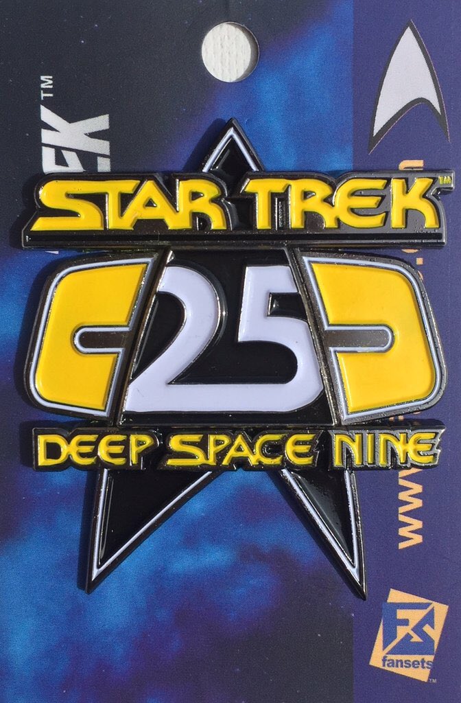 FanSets's tweet photo. NOW AVAILABLE!!! At https://t.co/lHzJqOnZlA The Officially Licensed Star Trek: Deep Space Nine 25th Anniversary pin!! Get it before they disappear into a nearby wormhole!! https://t.co/L6Lr0HlJq7