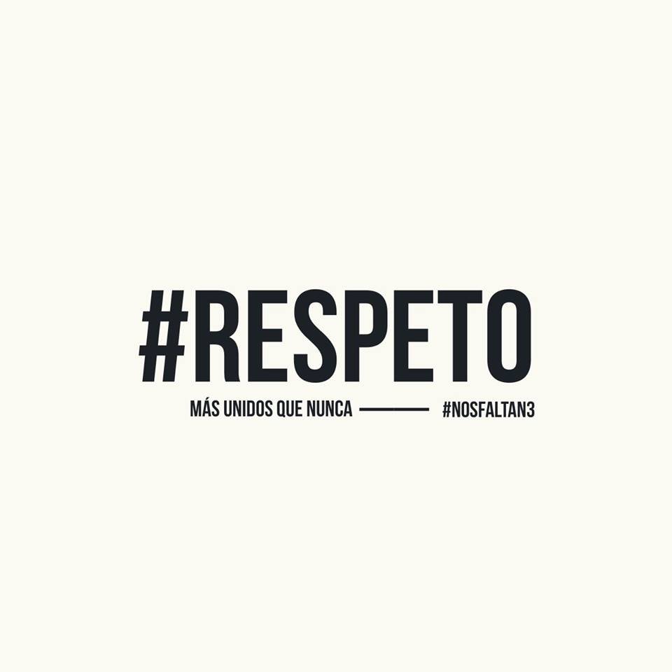 mmcuesta's tweet photo. MÁS UNIDOS QUE NUNCA!  Por Paúl #NosFaltan3 Por Javier #NosFaltan3 Por Efraín #NosFaltan3 https://t.co/mOp4XmaGY7