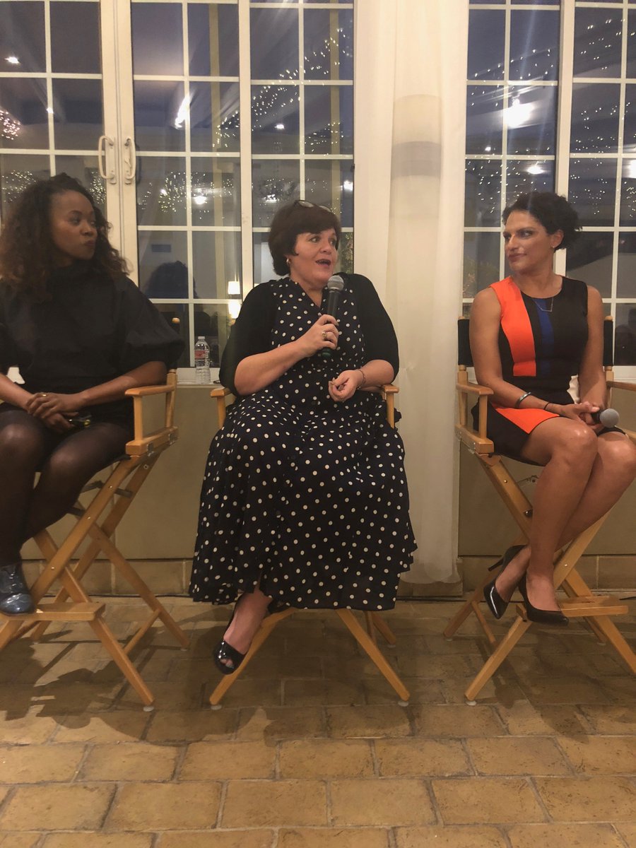 "When there’s a crowd scene in films, 17% are women -- these are the types of things we’re trying to point out. Basically, looking at the roles and asking, does this role have to be a man?" Elizabeth Kilpatrick of @GDIGM #50WomenCan #TakeTheLeadWomen