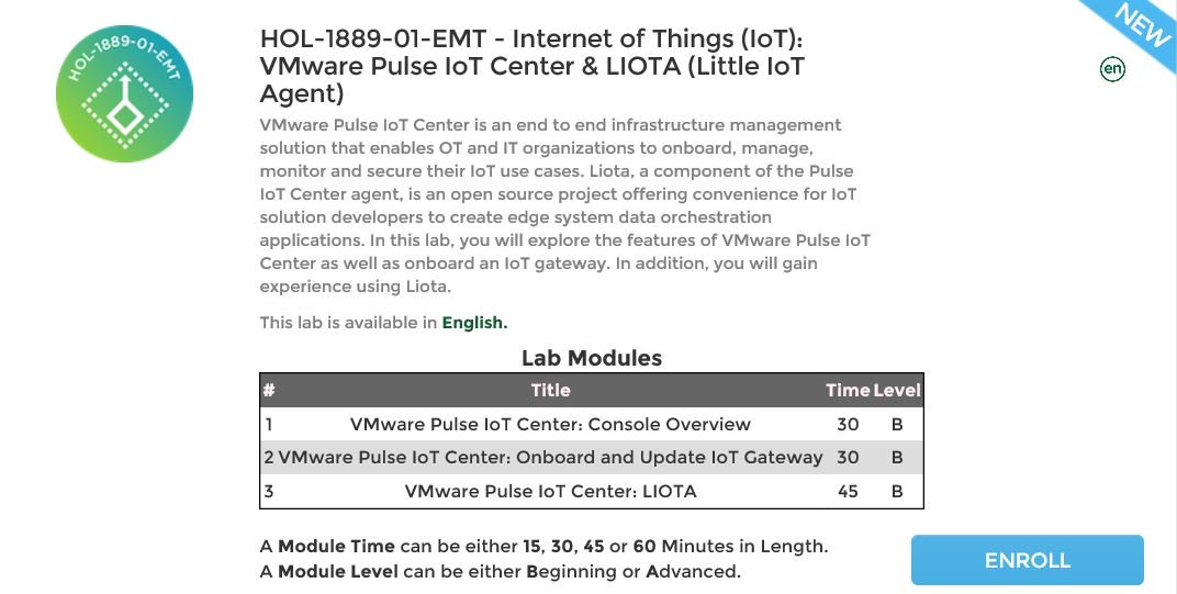 CavalliereL's tweet photo. VMware #IoT Hands on Lab for is out! @VMwareHOL @vmwareIoT Get a chance to experience #pulseIotcenter in action https://t.co/C6qlgRRLin https://t.co/RiMbEG8vmT