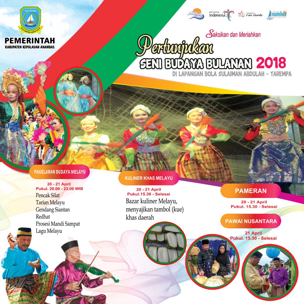 bambang15257516's tweet photo. Bagi anda pencinta seni, yok kita meriahkan pertunjukan seni dan budaya bulanan 2018. Di kota tarempa.
#genpianambas #pagelaranmelayuanambas #senibudayamelayu #pagelarananambas2018 https://t.co/oKjBdVoU42