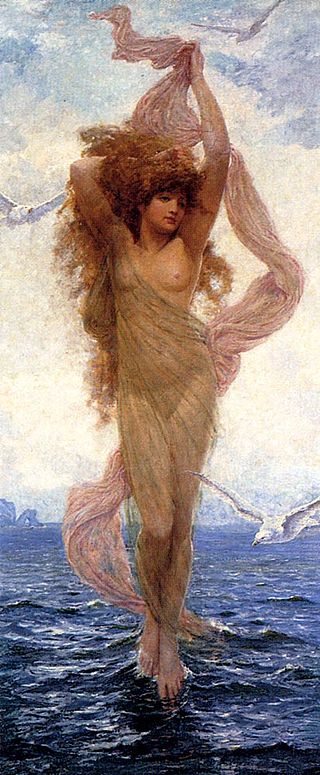 yianniseinstein's tweet photo. Robert Fowler ( 7-1-1853 – 1926) was a Scottish artist The Birth of Venus by Fowler https://t.co/y7m93HBnrY