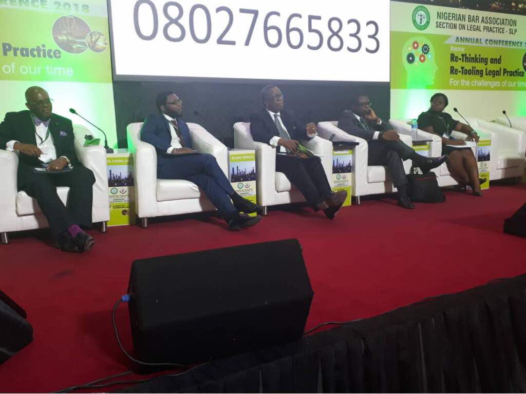 OPNBAofficial's tweet photo. #NBASLPConference Day 2: Session 4

“Problems Impeding our Fee Earning Capabilities as Legal Practioners”

Chairman: Okey Wali, SAN
Speaker: Mark Mordi
Discussants: 
Paul Usoro SAN
Elijah Briggs
Ibioku J. Owuga

#NBASLPConference #OPNBA #ABraveNewBar https://t.co/6j0AKBcaWU