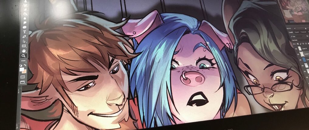 Mirkand's tweet image. I have to work on many new covers, for the English version of #ControNatura... this is the first 💖! Stay tuned, first issue of #UNNATURAL will be published by #ImageComic next JULY!