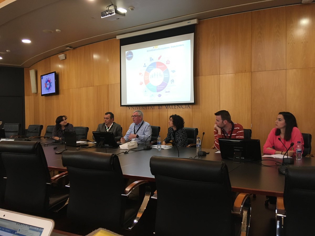 drholso's tweet photo. Damian O'Connor talking about building ecosystems across Europe and engaging with stakeholders at the @focusonfrailty Healthy Ageing In Europe workshop in Valencia @ECHAlliance https://t.co/VypJ0nXLoF