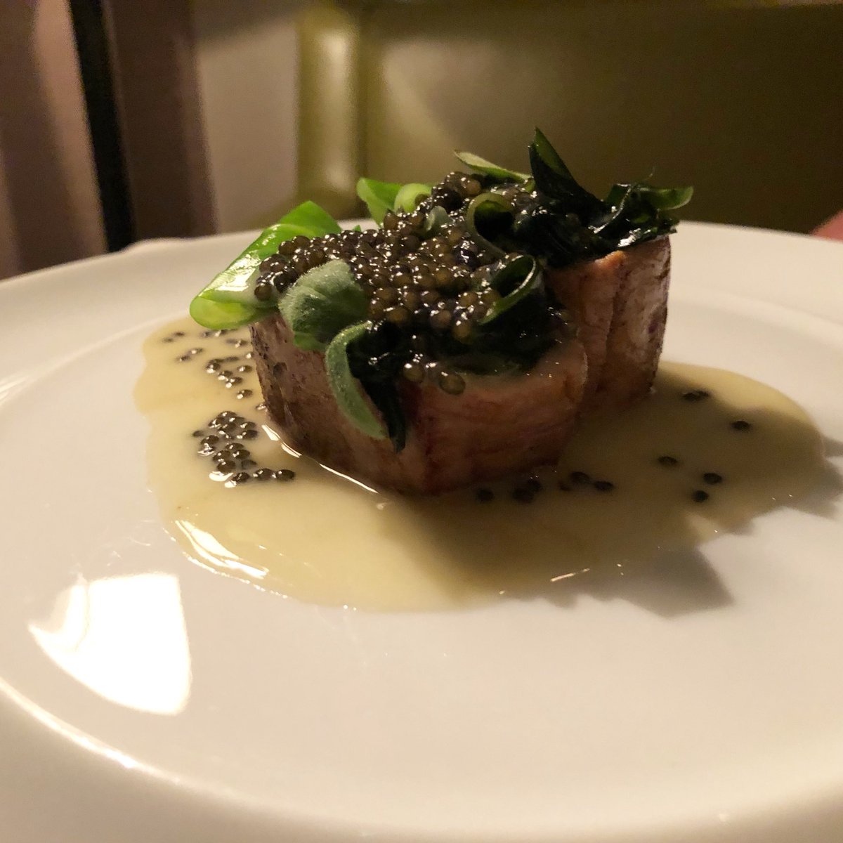 Veal with caviar <a href="/greenhouse27a/">The Greenhouse</a> 
A stunning dish by <a href="/ArnaudBignon1/">Arnaud Bignon</a> 
Always great company <a href="/winciewong/">winciewong</a> 😘