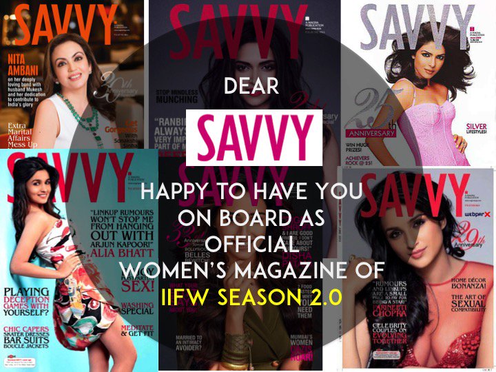 IIFWIndia's tweet photo. Team IIFW is overjoyed to have SAVVY as its official women's magazine for IIFW Season 2.0
Happy to have you on-board savvy.
#IIFW #IndiaIntimateFashionWeek #Savvy #SavvyMagazine #MagnaPublishing #Lingerie #IntimateFashion #OfficialMagazinePartner #WomensMagazine https://t.co/x23ZUhjRlu