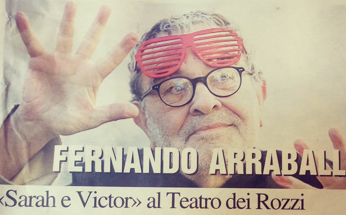 arrabalf's tweet photo. En español (tercera de ABC).  En francés (La regle du jeu, le https://t.co/pX3kH0tnGU).   "Ocupaciones en Mayo del 68" por Fernando Arrabal. 
"SARAH e VICTOR" en italiano:  « Noche TRIUNFAL en el teatro Rozzi ».  
« Las jóvenes bárbaras de hoy OCUPAN el TEATRO ODEÓN  de París ». https://t.co/kRx9nwdxQs
