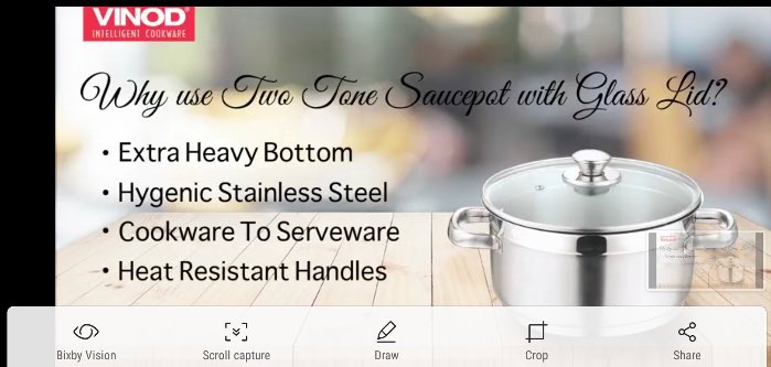 anita_khushlani's tweet image. Ans 3)
1. Hygenic Stainless steel 
2. Cookware to serve
3. Heat Resistant Handles  #CookwithVinod @Vinod_Cookware