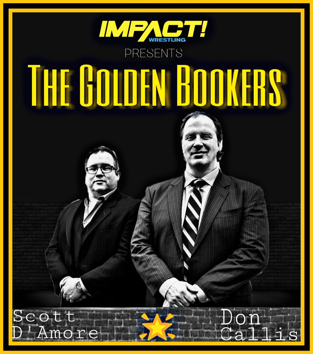 The Guys who redefined @IMPACTWRESTLING 

The #GoldenBookers of #IMPACTonPop 

@ScottDAmore & @CyrusOverHuge 

You guys are doing an amazing job , the product is improved big time , the partnership shows are great and all the new ideas including #ImpactOnTwitch are 🔥