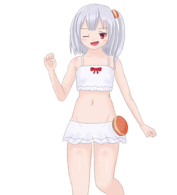 おまけ絵65-2号「こんがりしてないマラサダさん」 