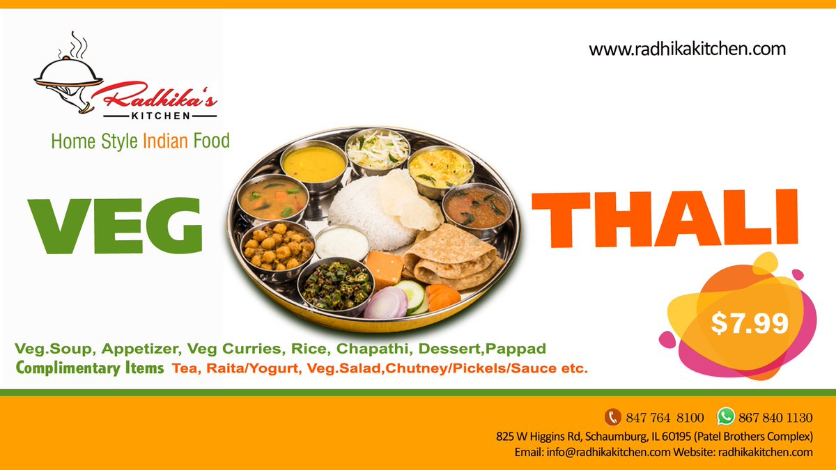 desicurrypoint1's tweet photo. #Veg_Thali special
#Non_Veg_Thali special
Radhika's Kitchen Desicurrypoint
@Schaumburg, IL 60195 https://t.co/CDpL9Qxcna