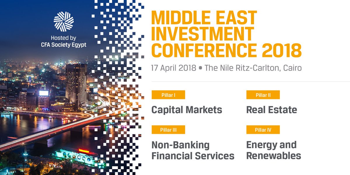CFAinstitute's tweet photo. Just 4 days until #MEIC18! Join us and @EgyptCFA in Cairo on 17 April. https://t.co/1ov1jNOWiv https://t.co/tHkRs3cJ7C