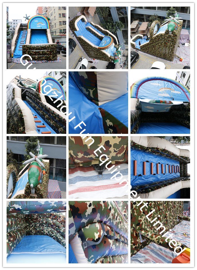 largeinflatable's tweet image. Camo slide with CE &amp;amp;TUV
Web:
largeinfaltablegames.com 
Email: sales02@largeinflatablegames.com
Mobile: +86-13631454990
our factory can make all kind inflatable games as your requirement