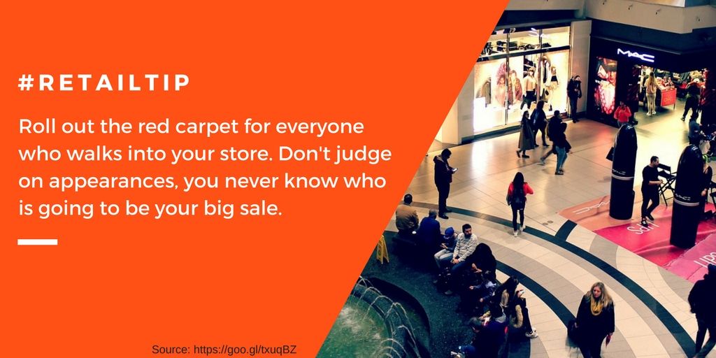 instorindia's tweet image. #RetailTip of the Day - Roll out the red carpet for everyone who walks into your store. Don't judge on appearances, you never know who is going to be your big sale.