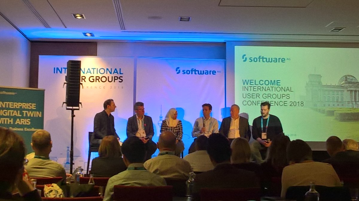 @ #IUG18 find 5 industries #fashion #Telco #logistics #dairy #oilandgas @ one place discussing about #BPM and all of them love 💘 #aris10