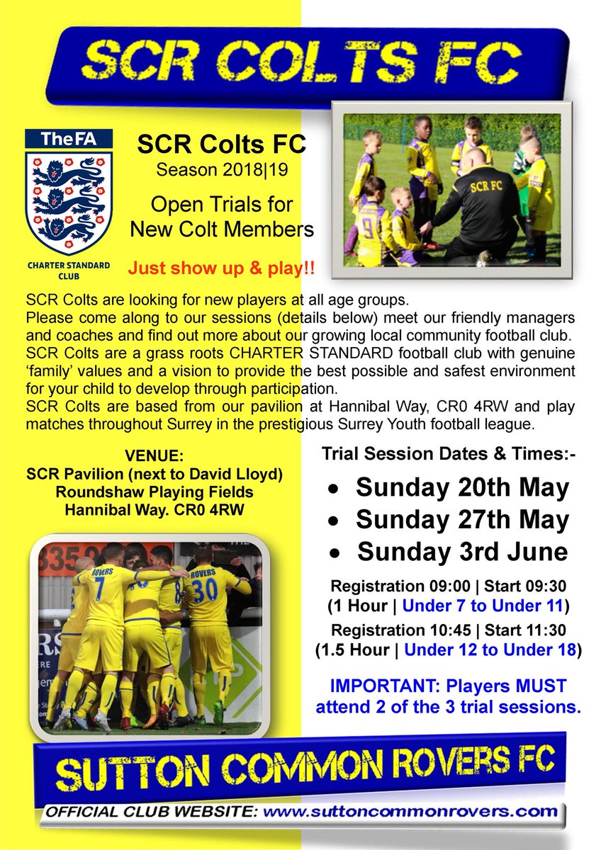 SCRColtsFC's tweet photo. Come &amp; join our family, real progression possibilities from youth to senior football #GetInvolved #SCRFamily #Forever7💛 https://t.co/2brDvx9PsB