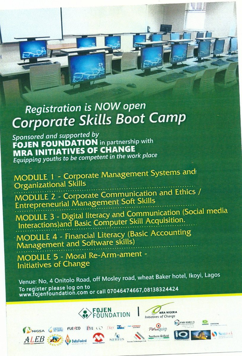 FojenFoundation's tweet photo. corporate skill acquisition with "fojen foundation". hurry now!!!! https://t.co/JU6kAUEx3k