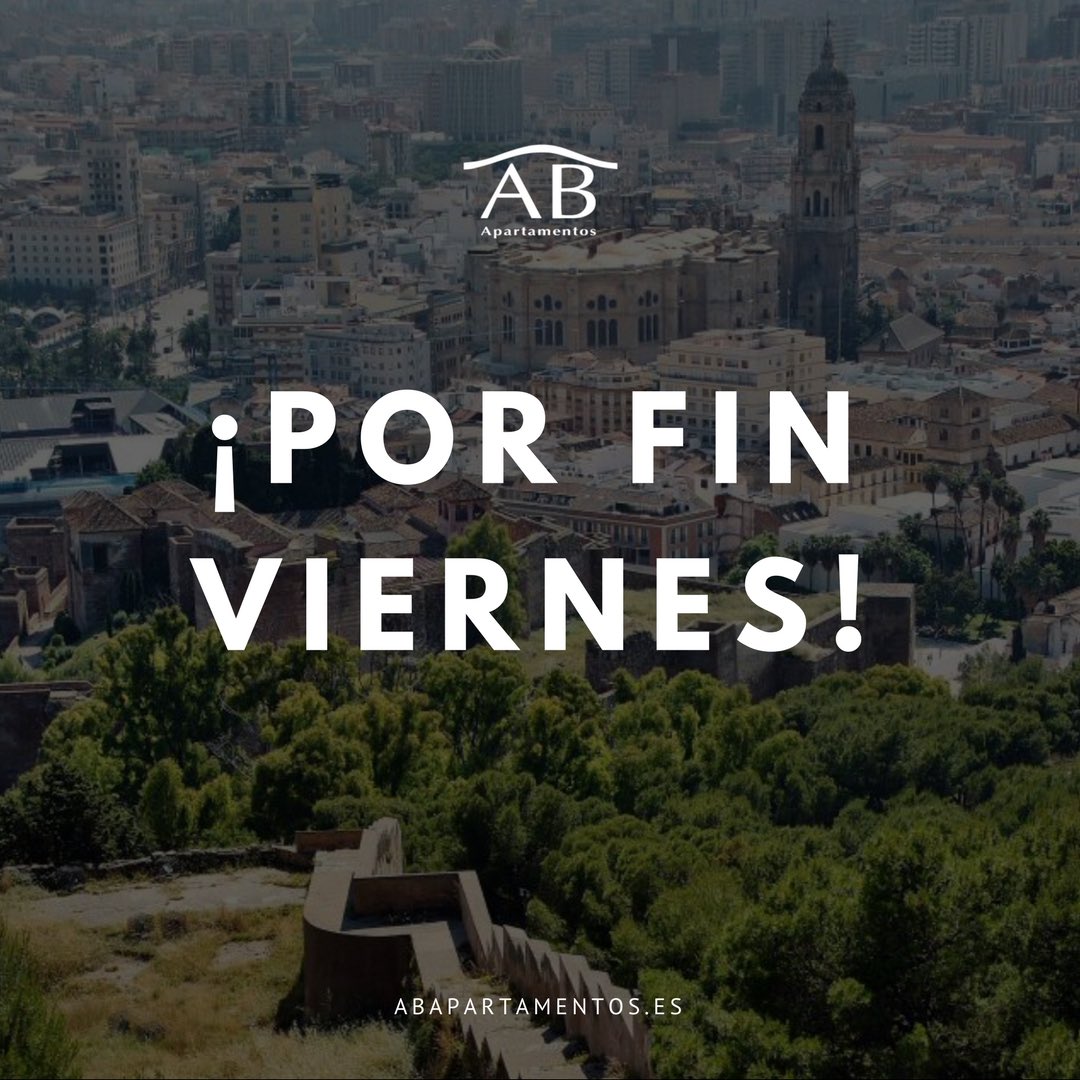 abapartamentos's tweet photo. ¡Por fin #viernes! #FelizViernes #FinDeSemana https://t.co/nrNiUysxtR